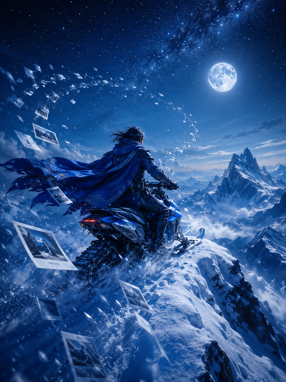 Instagram-ready blue rider photo video style