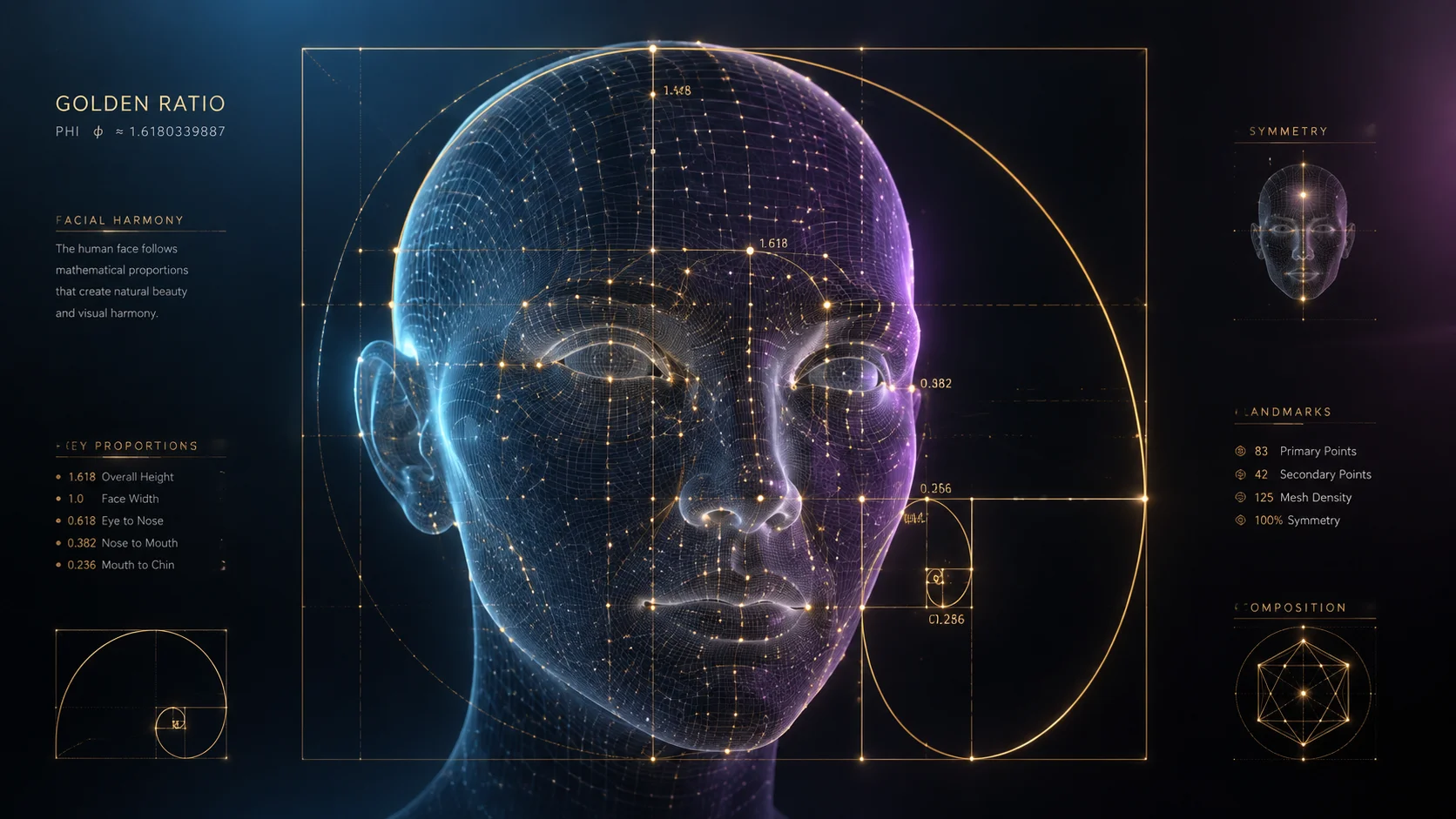 Seeda AI face shape classification analysis with contour overlay identifying facial structure