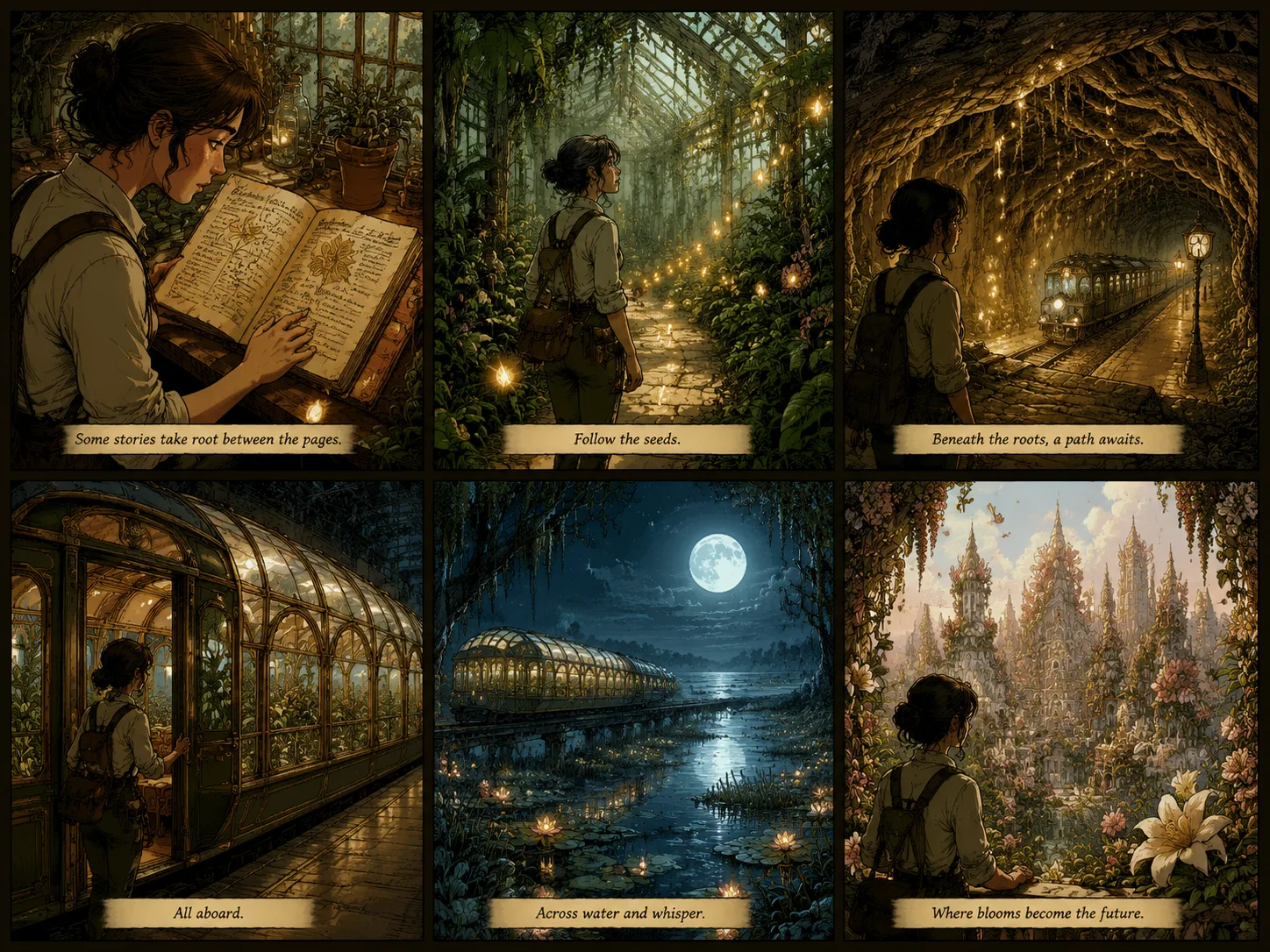 Seeded novel to comic panel layout example