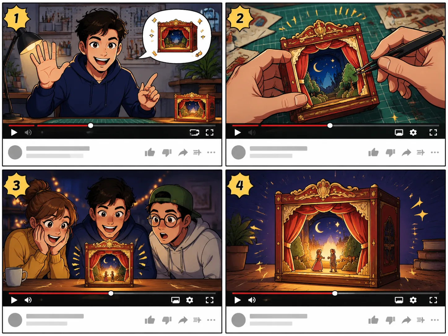 YouTube idea seeded into comic storyboard