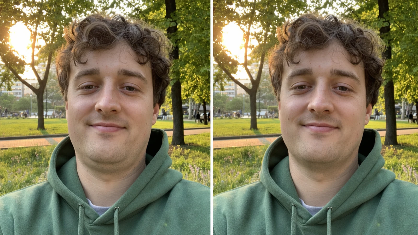 Realistic jawline refinement to remove double chin in pictures