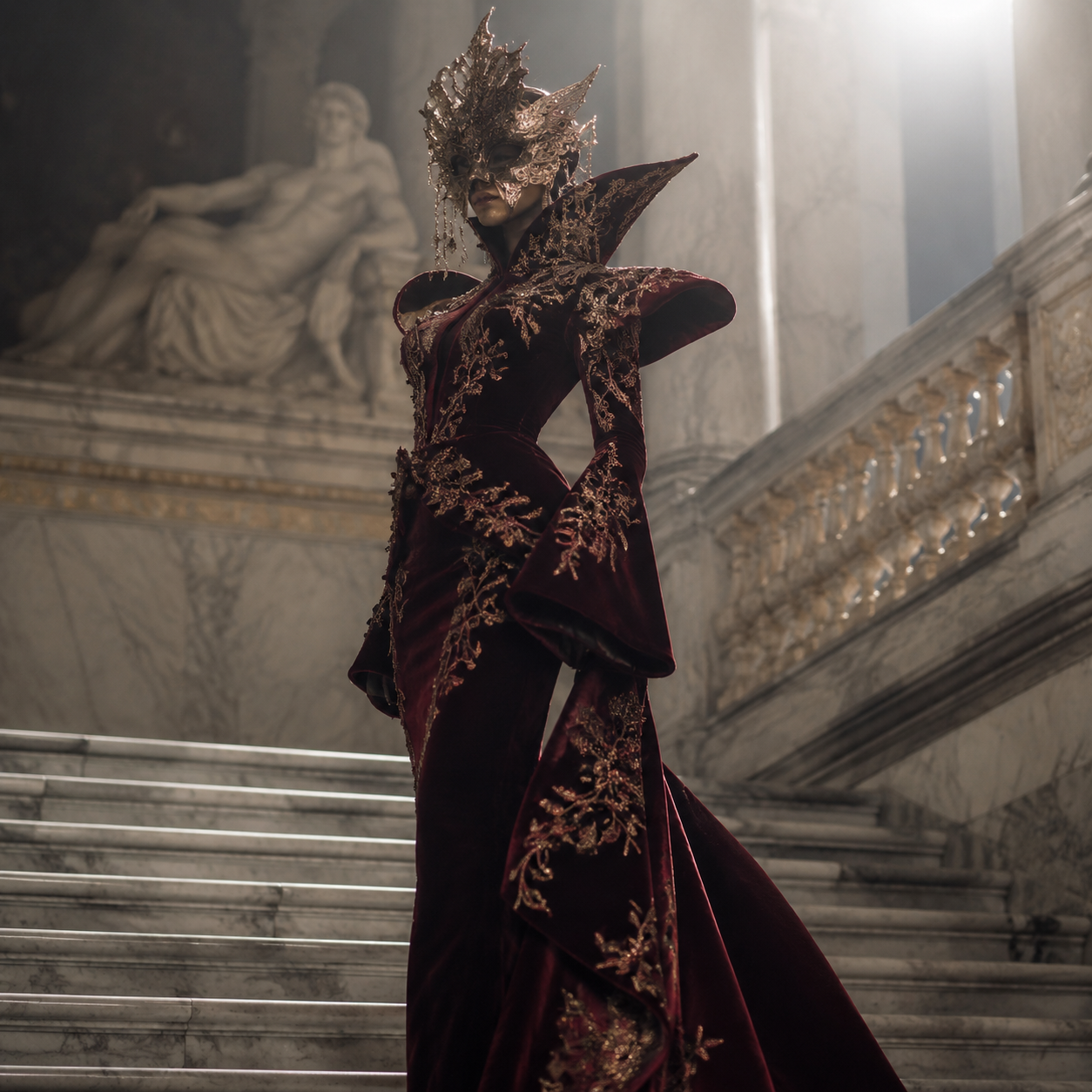 Met Gala 2026 theme outfit idea inspired by the Costume Institute exhibition with a sculptural couture silhouette